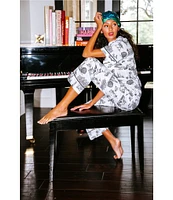 Katie Kime New York Toile Woven Pajama Pant Set