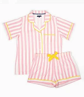 Katie Kime Retro Stripe Woven Shorty Pajama Set