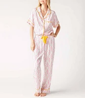 Katie Kime Tennis Time Woven Pajama Pant Set