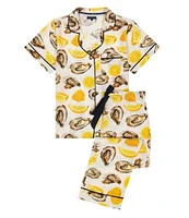 Katie Kime World Is Your Oyster Woven Pajama Pant Set