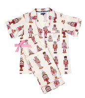 Katie Kime Woven Holiday March Nutcracker Print Holiday Pajama Pant Set