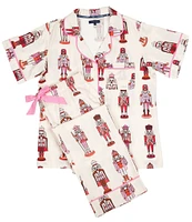 Katie Kime Woven Holiday March Nutcracker Print Holiday Pajama Pant Set