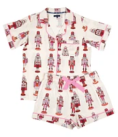 Katie Kime Woven Holiday March Nutcracker Print Shorty Pajama Set