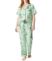 Katie Kime Woven Holiday Toile Print Pajama Pant Set