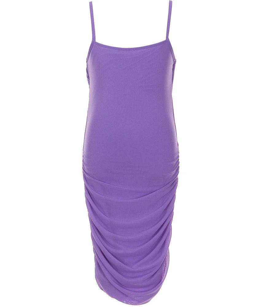 KatieJNYC Big Girls 7-16 Abby Mesh Ruched Bodycon Dress