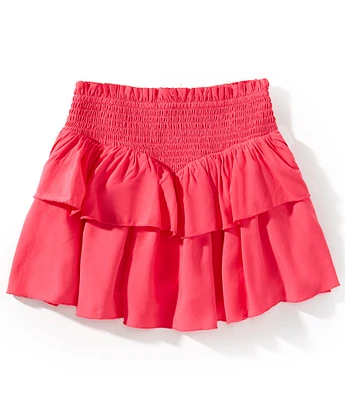 KatieJNYC Big Girls Brooke Solid Ruffle Skirt