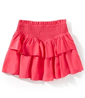 KatieJNYC Big Girls Brooke Solid Ruffle Skirt
