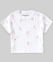 KatieJNYC Big Girls 7-16 Embroidered Bow Print T-Shirt
