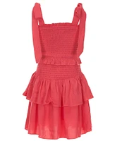KatieJNYC Big Girls Emerson Solid Tie Dress