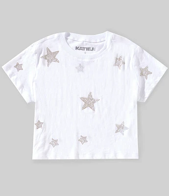 KatieJNYC Big Girls 7-16 Fearless Rhinestone T-Shirt