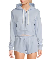KatieJNYC Dylan Crop Zip Up Hoodie