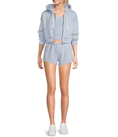 KatieJNYC Dylan Crop Zip Up Hoodie