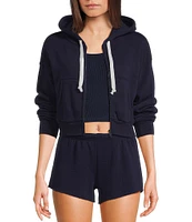 KatieJNYC Dylan Crop Zip Up Hoodie