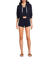 KatieJNYC Dylan Crop Zip Up Hoodie