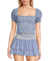 KatieJNYC Marlee Smocked Stripe Coordinating Top