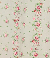 KatieJNYC Short Sleeve Button Front Ditsy Floral Print Lynn Lounge Short Set