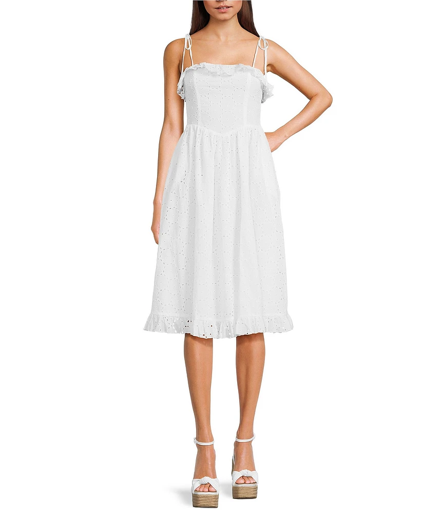 KatieJNYC Sleeveless Ivy Eyelet Midi Dress