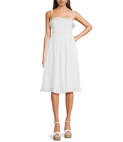 KatieJNYC Sleeveless Ivy Eyelet Midi Dress