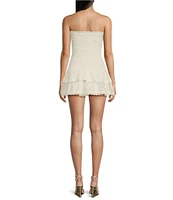 KatieJNYC Strapless Eyelet Mini Melinda Dress