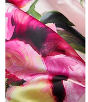 Kay Unger Vneck Sleeveless Floral Placement Print Fit & Flare Midi Dress