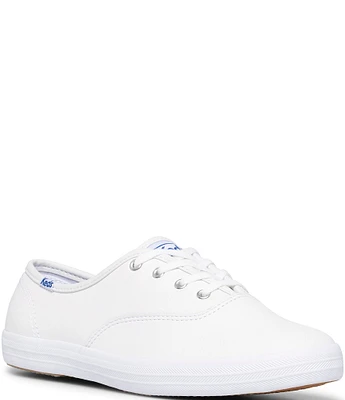 Keds Champion Leather Lace-Up Retro Sneakers