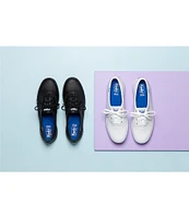 Keds Champion Leather Lace-Up Retro Sneakers