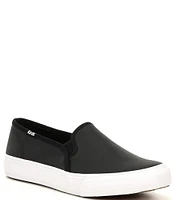 Keds Double Decker Leather Slip On Sneakers