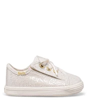 Keds Girls' Kickstart Celebrations Sparkle Alternative Closure Sneaker Crib Shoes (Infant)