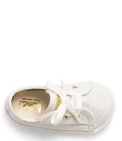 Keds Girls' Kickstart Celebrations Sparkle Alternative Closure Sneaker Crib Shoes (Infant)