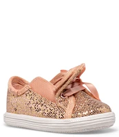 Keds Girls' Kickstart Celebrations Sparkle Alternative Closure Sneaker Crib Shoes (Infant)