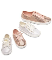 Keds Girls' Kickstart Celebrations Sparkle Alternative Closure Sneaker Crib Shoes (Infant)