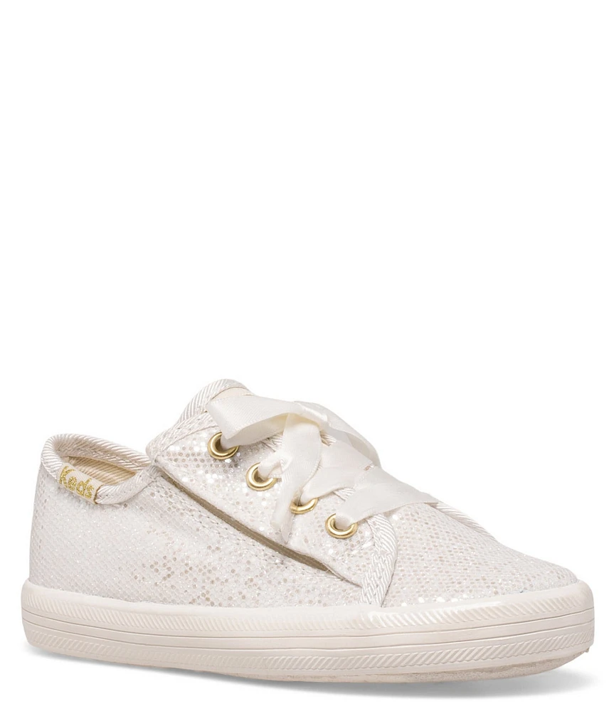 Keds Girls' Kickstart Jr Celebrations Sparkle Glitter Alternative Closure Sneakers (Toddler)