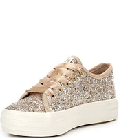 Keds Girls' Triple Up Glitter Celebrations Platform Sneakers (Toddler)