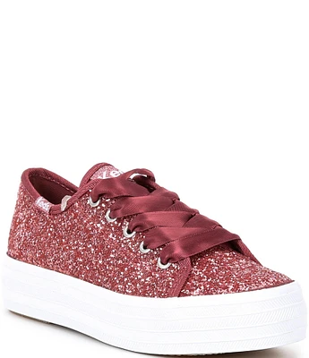 Keds Girls' Triple Up Glitter Celebrations Platform Sneakers (Youth)