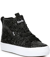 Keds Girls' Triple Up Hi Top Glitter Celebrations Platform Sneakers (Toddler)