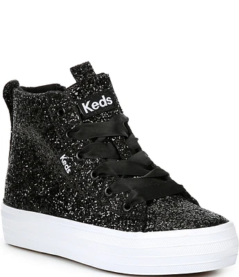 Keds Girls' Triple Up Hi Top Glitter Celebrations Platform Sneakers (Youth)