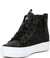 Keds Girls' Triple Up Hi Top Glitter Celebrations Platform Sneakers (Youth)