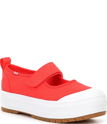 Keds Mary Jane Canvas Platform Lug Sneakers