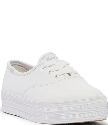 Keds Point Lace Up Leather Platform Sneakers