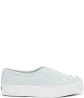 Keds Point Slip Denim Pointed Toe Slip On Platform Sneakers