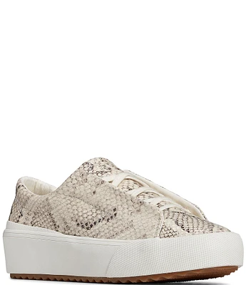 Keds Remi Snake Print Leather Hidden Wedge Sneakers