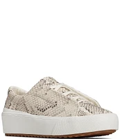 Keds Remi Snake Print Leather Hidden Wedge Sneakers