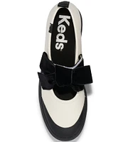 Keds Velvet Bow Mary Jane Platform Sneakers