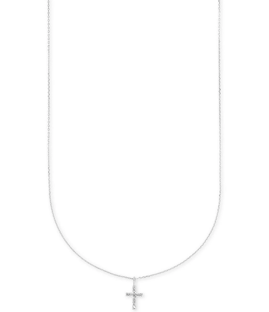 Kendra Scott 14K White Gold Cross Pendant Necklace