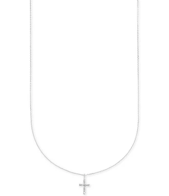 Kendra Scott 14K White Gold Cross Pendant Necklace