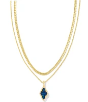 Kendra Scott Abbie Pave Frame Short Multi Strand Necklace