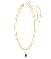 Kendra Scott Abbie Pave Frame Short Multi Strand Necklace