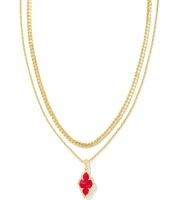 Kendra Scott Abbie Pave Frame Short Multi Strand Necklace