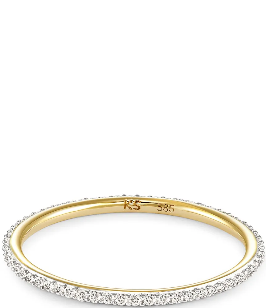 Kendra Scott Angelina 14k Yellow Gold Crystal Band Ring