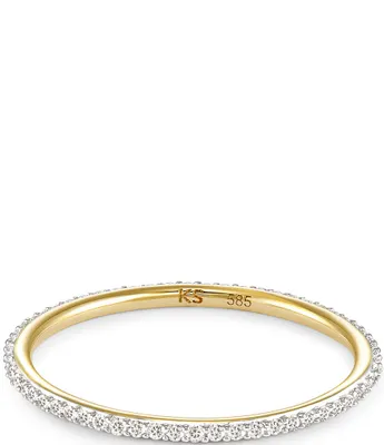 Kendra Scott Angelina 14k Yellow Gold Crystal Band Ring